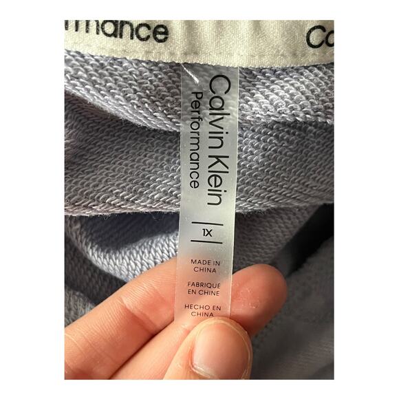 Calvin Klein Performance hooded sweatshirt purple tie activewear size 1X - Picture 4 of 5